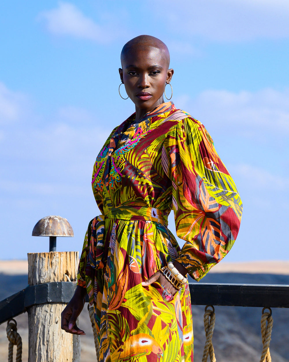 Robe longue imprimé tropical Verone - Robes