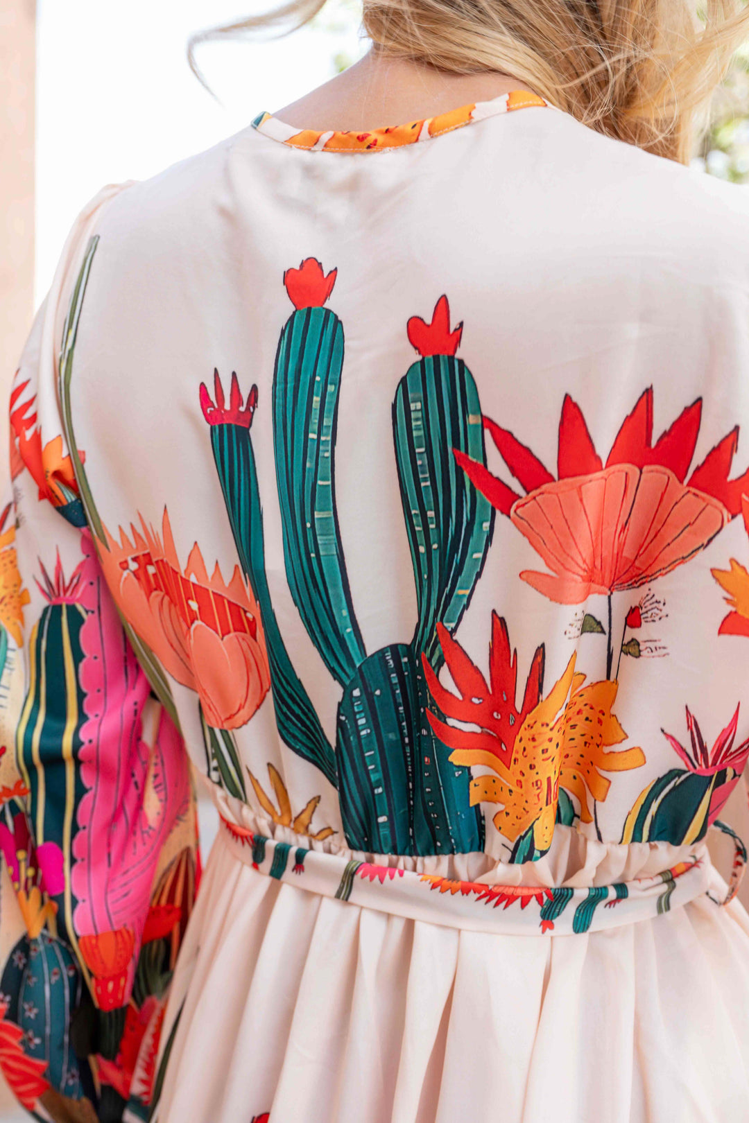 Robe Longue Imprimée Ceinturée Saya - Robes