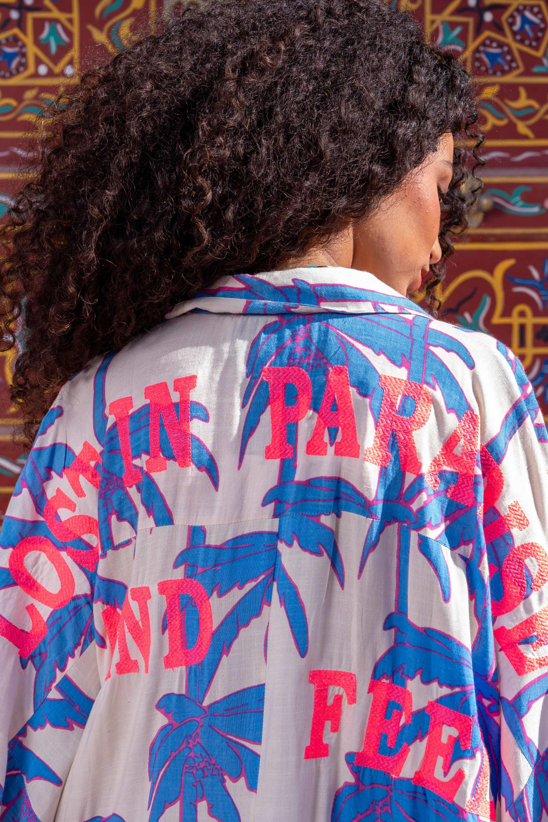 Robe Longue Imprimée Palmiers Sidoni - Taille unique 36-50