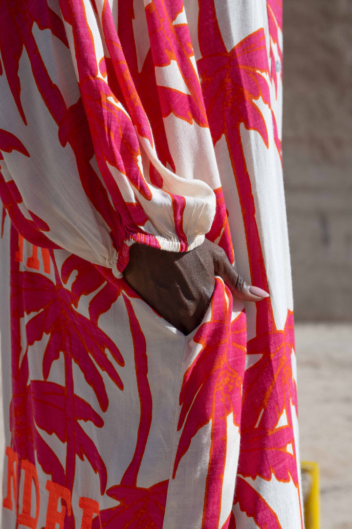 Robe Longue Imprimée Palmiers Sidoni - Taille unique 36-50