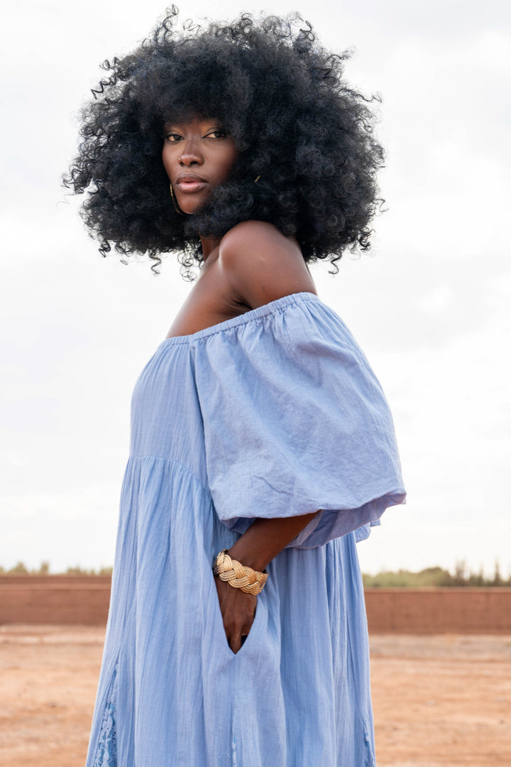 Robe Longue Nina à Épaules Dégagées - Taille unique 36-44