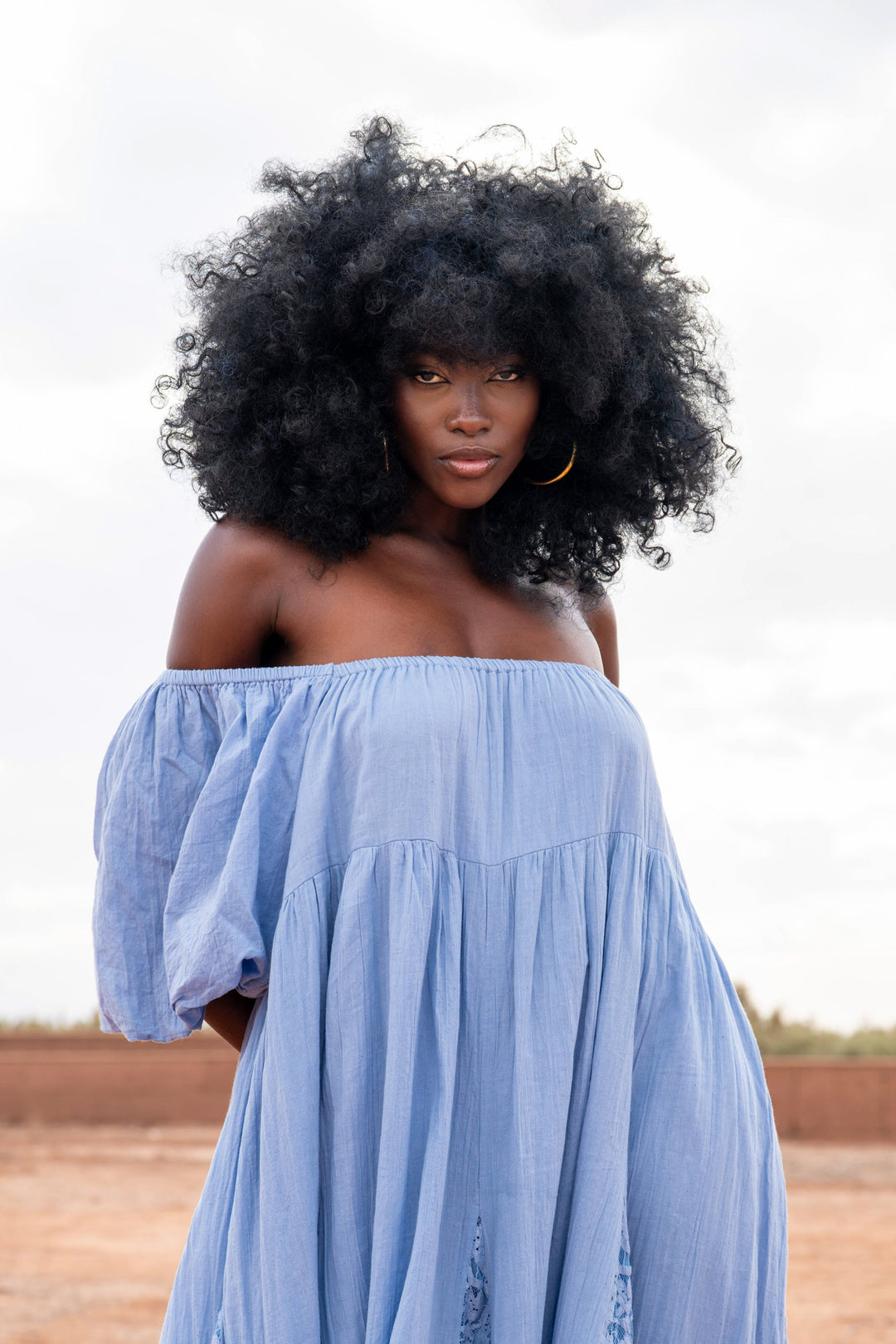 Robe Longue Nina à Épaules Dégagées - Taille unique 36-44