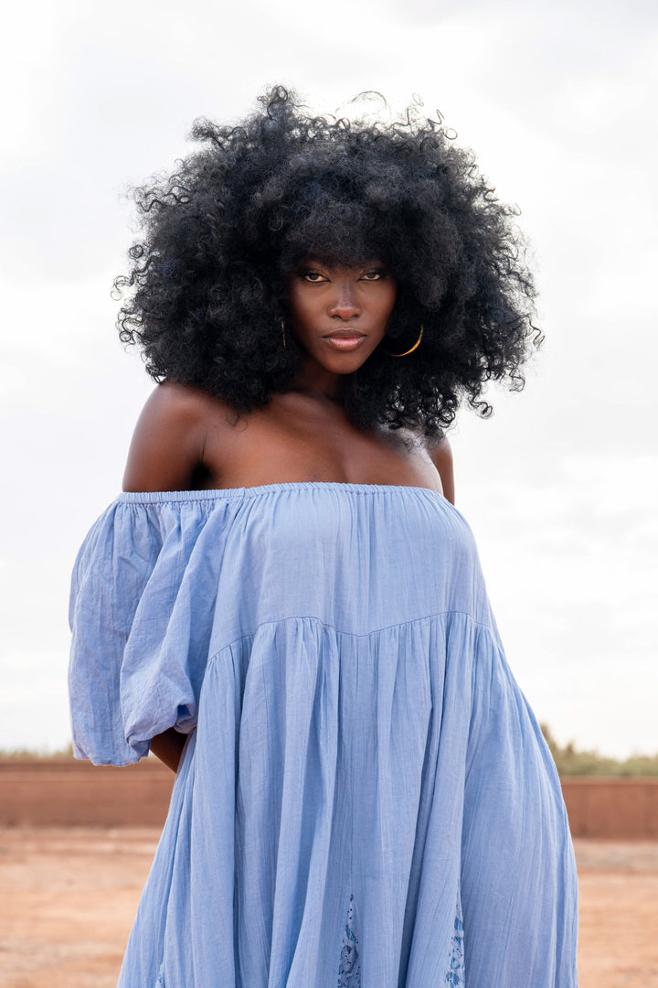 Robe Longue Nina à Épaules Dégagées - Taille unique 36-44