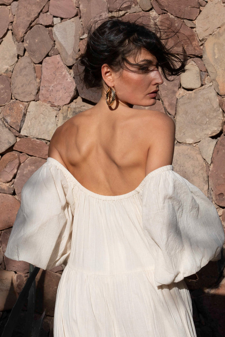 Robe Longue Nina à Épaules Dégagées - Taille unique 36-44