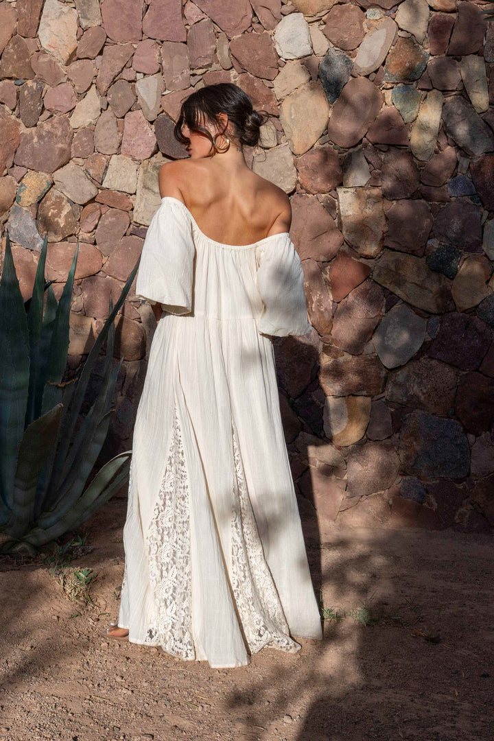 Robe Longue Nina à Épaules Dégagées - Taille unique 36-44