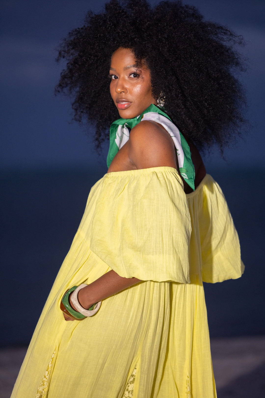 Robe Longue Nina à Épaules Dégagées - Taille unique 36-44