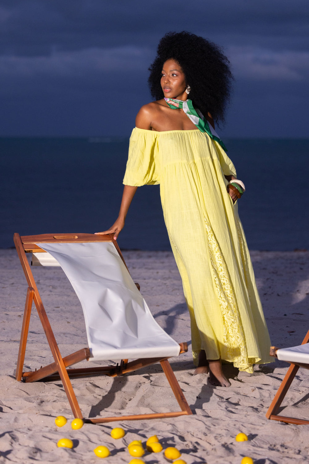 Robe Longue Nina à Épaules Dégagées - Taille unique 36-44