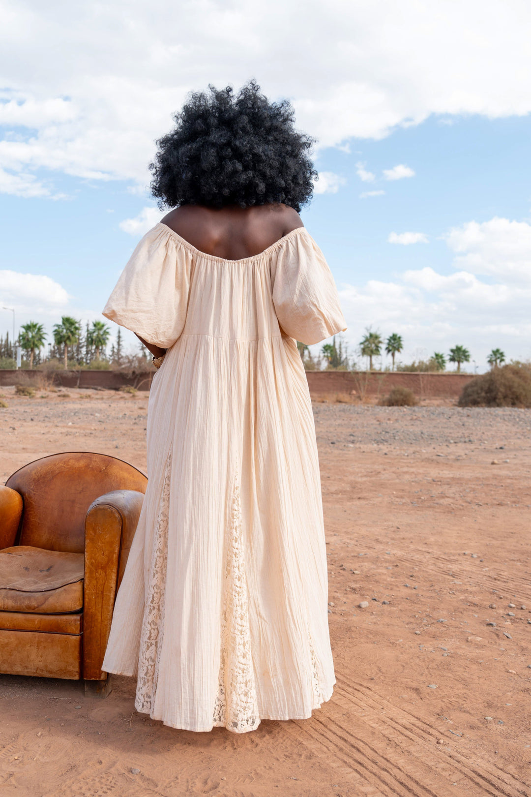 Robe Longue Nina à Épaules Dégagées - Taille unique 36-44