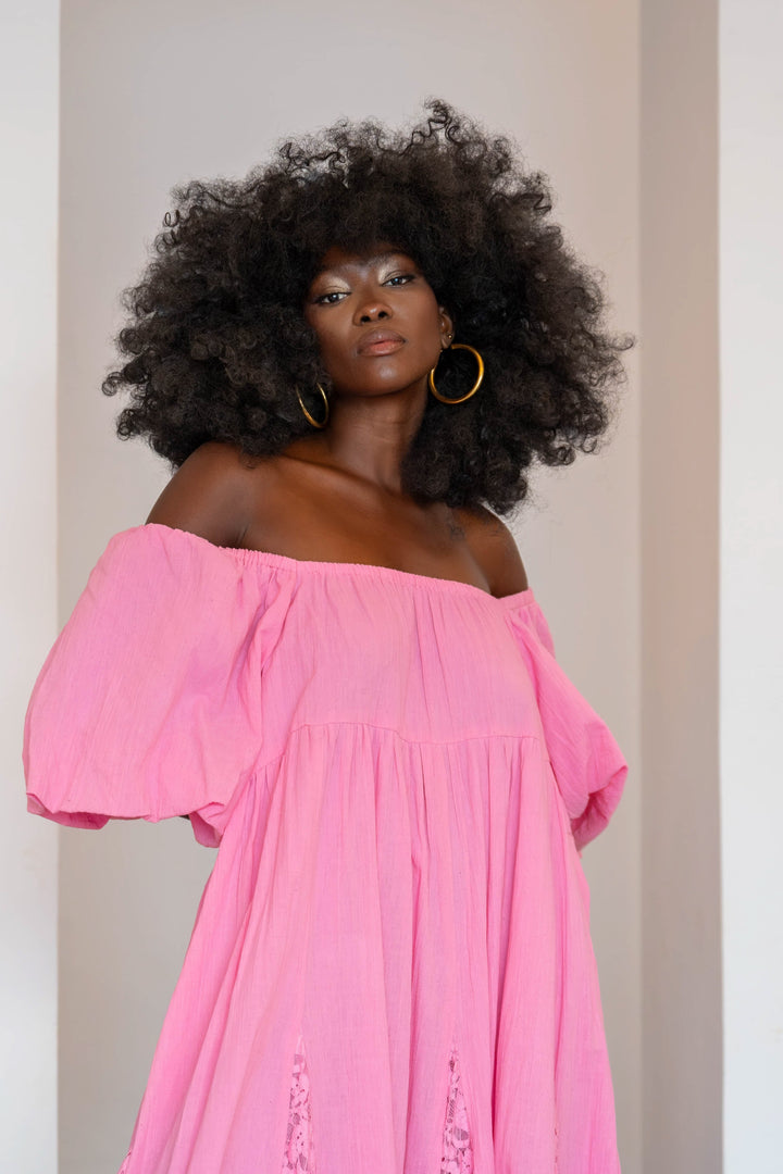 Robe Longue Nina à Épaules Dégagées - Taille unique 36-44