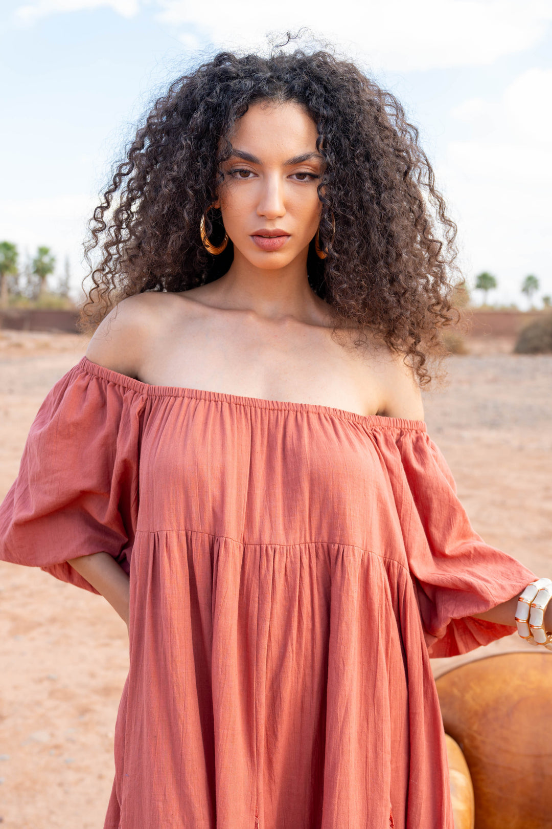 Robe Longue Nina à Épaules Dégagées - Taille unique 36-44