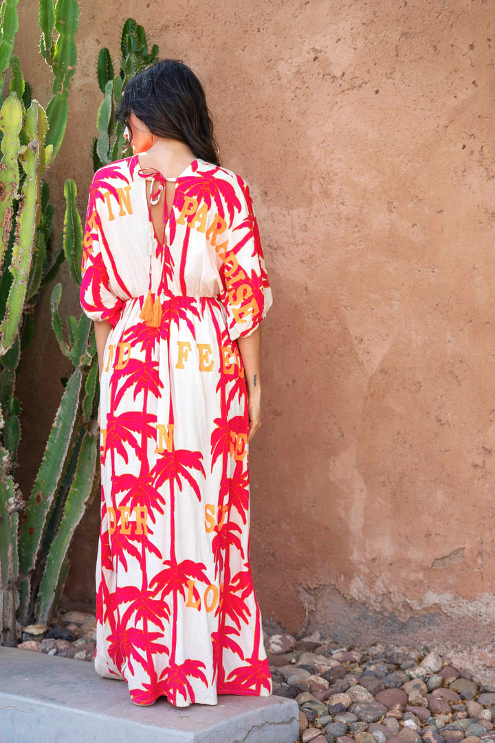 Robe Longue Palmier Col V Stella - Robes