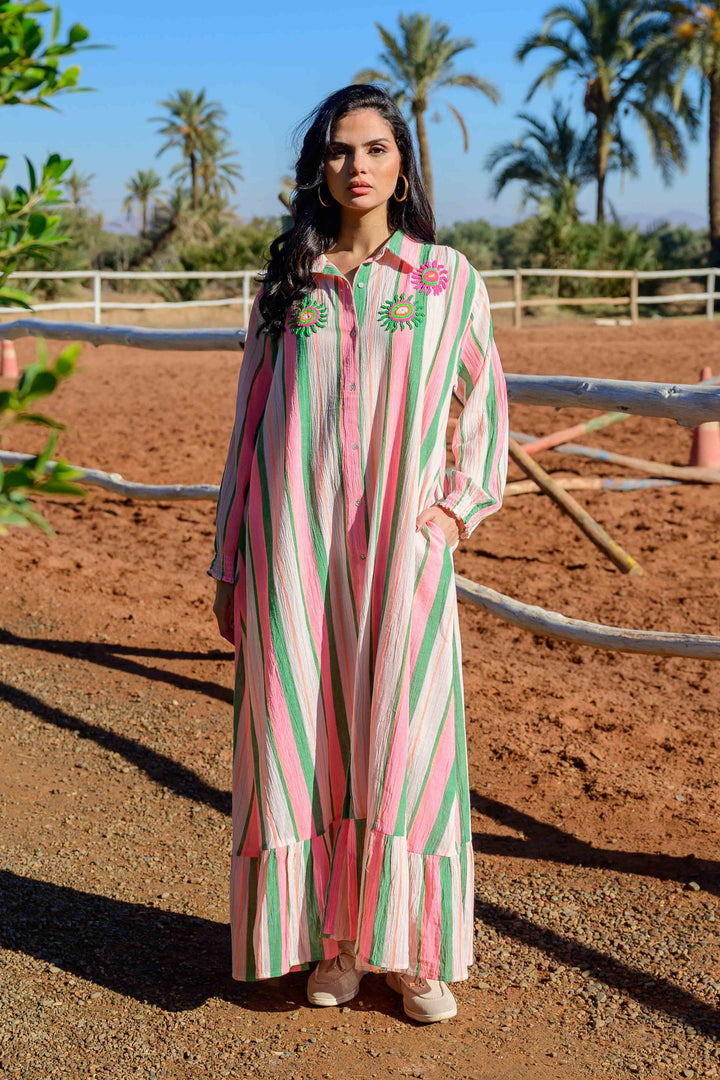 Robe Longue Rayée Symphonie - Robes