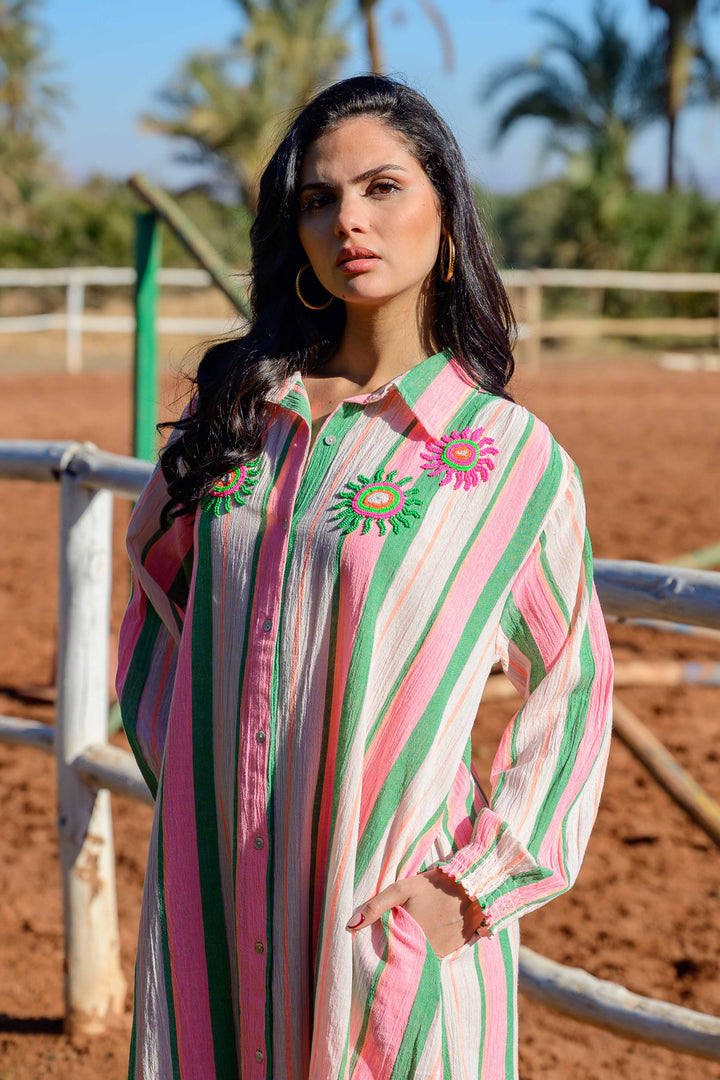 Robe Longue Rayée Symphonie - Robes