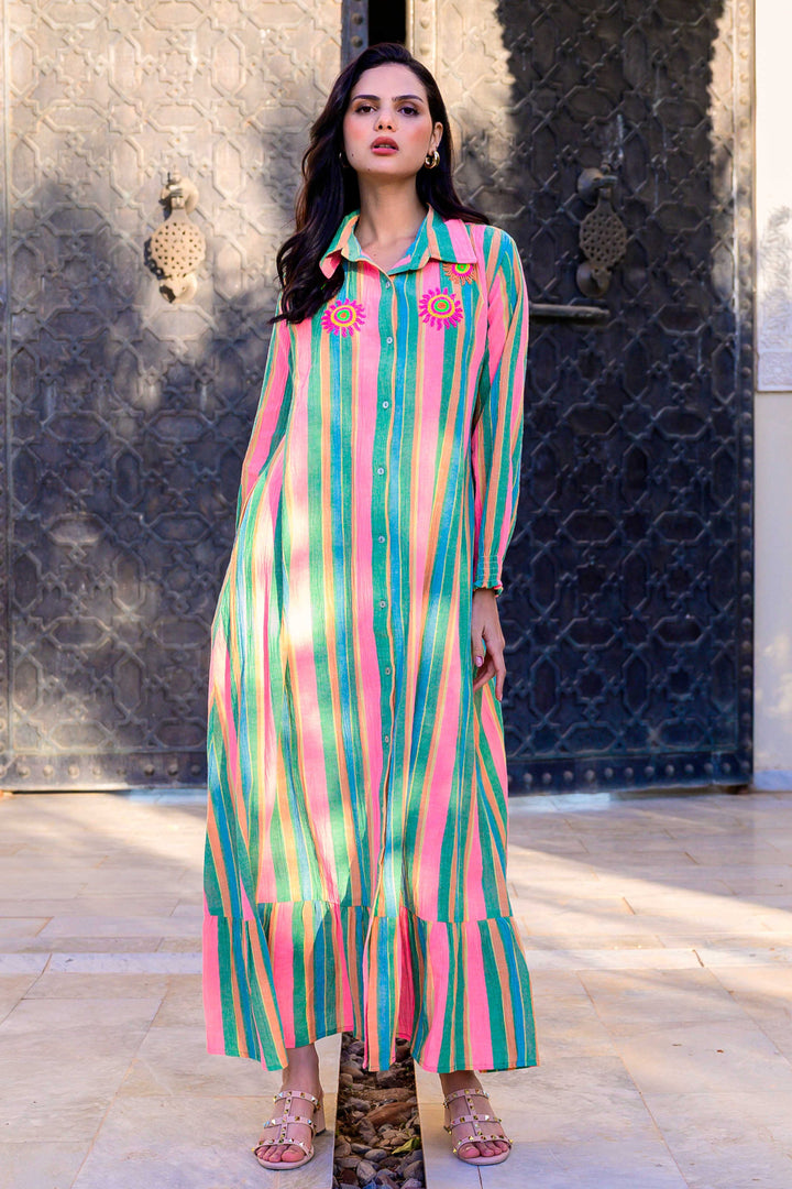 Robe Longue Rayée Symphonie - Robes