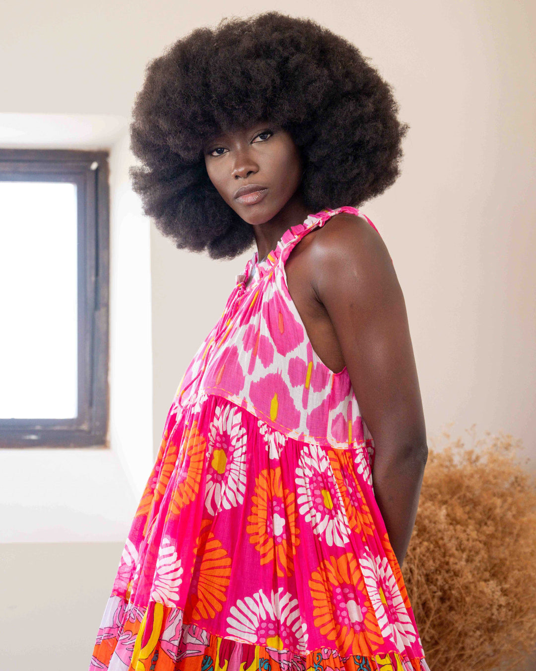 Robe Longue Sans Manches Col V Panama - Taille unique 36-40