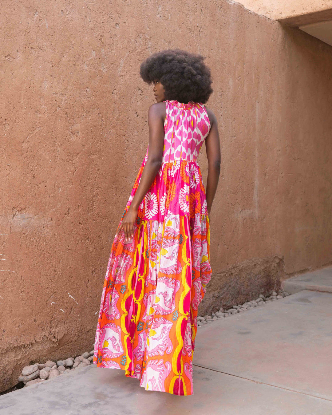 Robe Longue Sans Manches Col V Panama - Taille unique 36-40