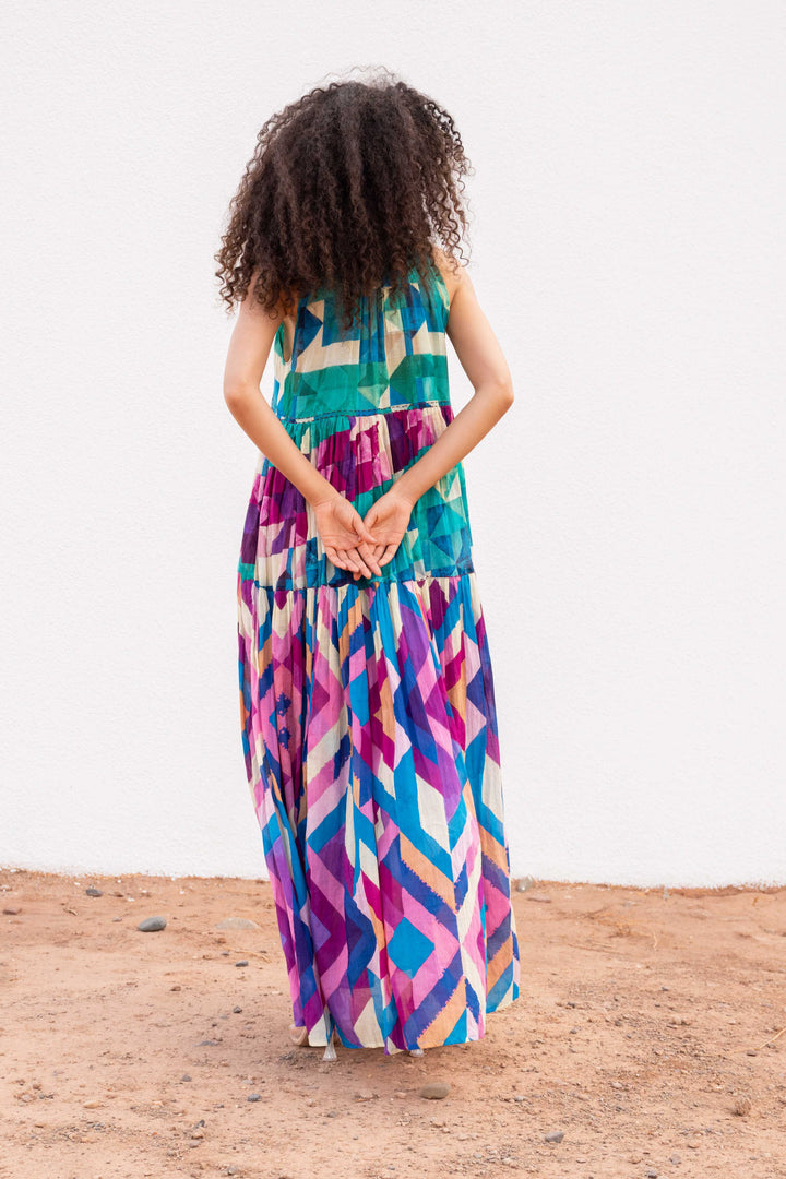 Robe Longue Sans Manches Col V Panama - Taille unique 36-40