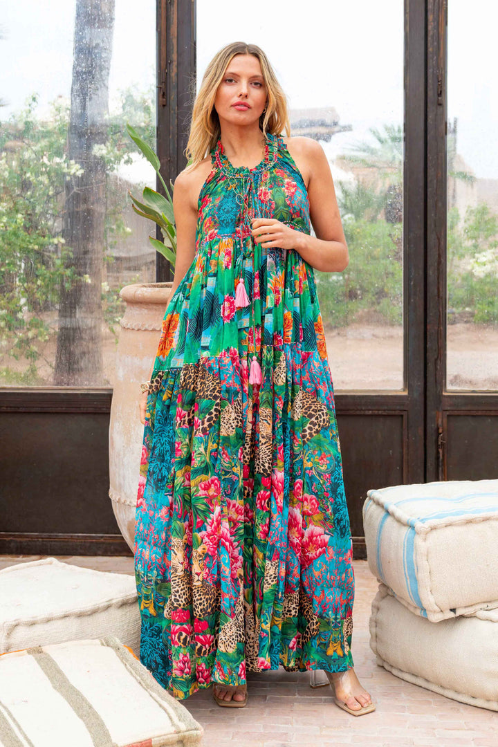 Robe Longue Sans Manches Col V Panama - Taille unique 36-40