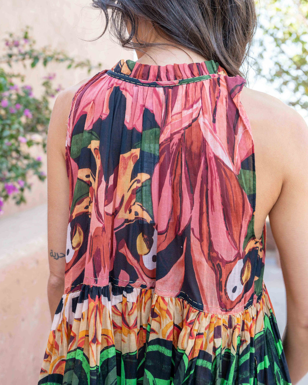 Robe Longue Sans Manches Col V Panama - Taille unique 36-40