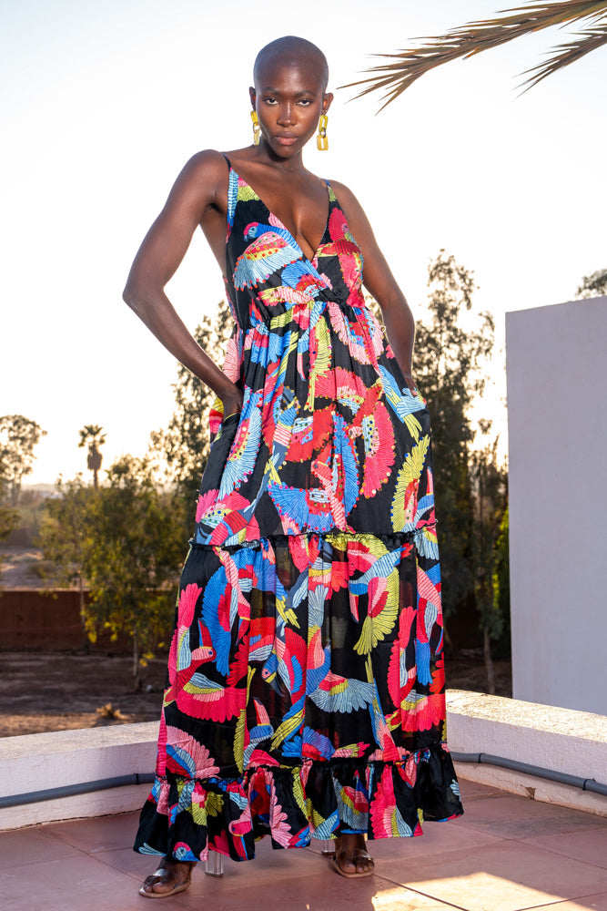 Robe longue satinée Mushy - Robes