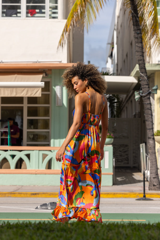 Robe longue satinée Mushy - Robes
