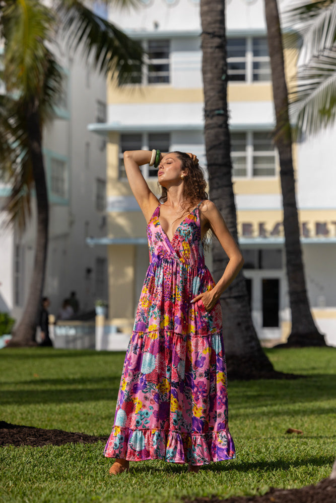 Robe longue satinée Mushy - Robes