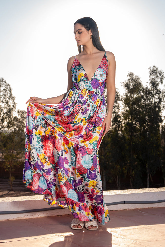 Robe longue satinée Mushy - Robes