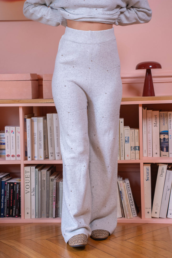 Set pull & pantalon en maille constellations Paris Taille