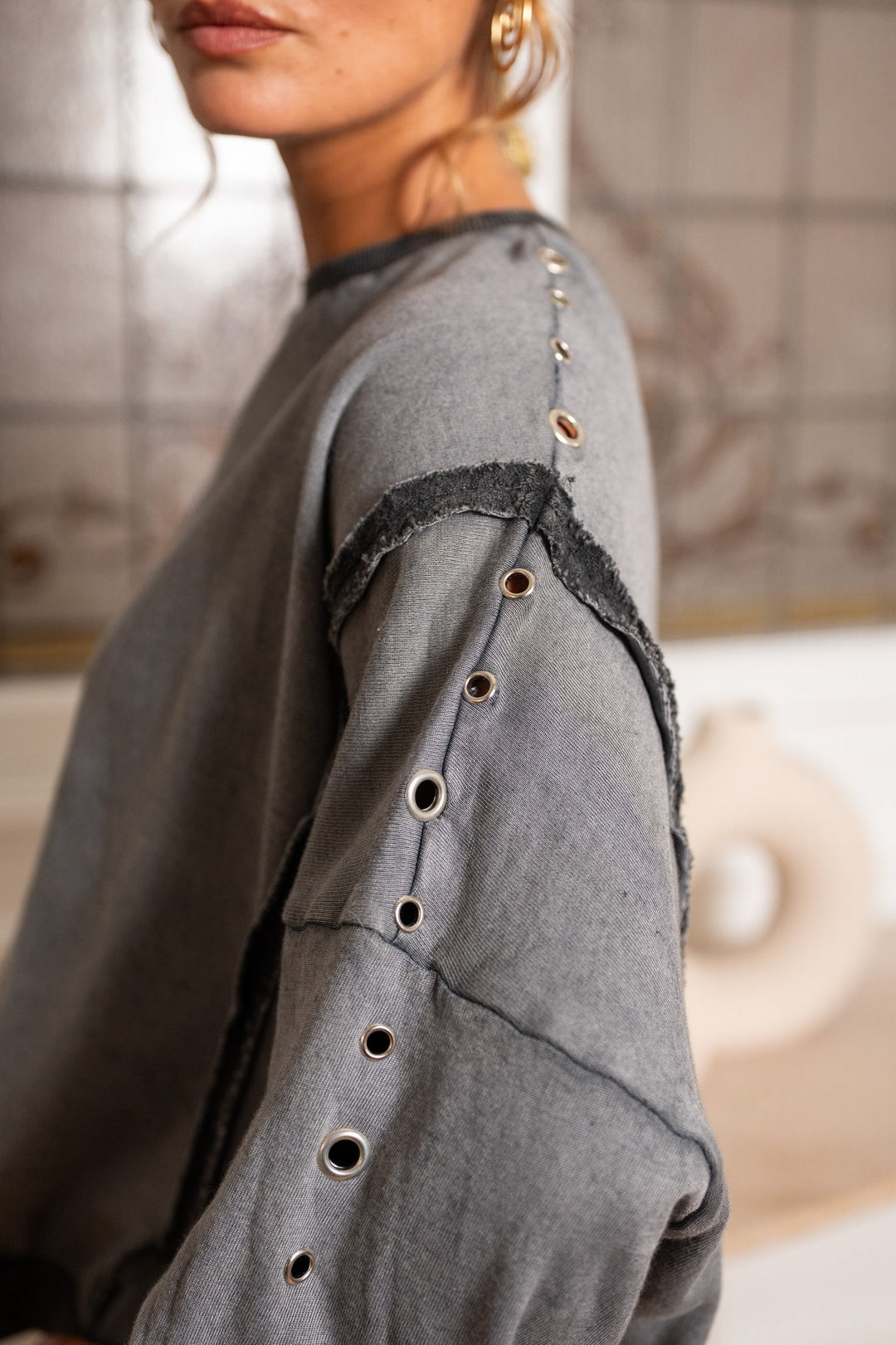 Set sweat & pantalon oversize Sowel - Taille unique / Gris