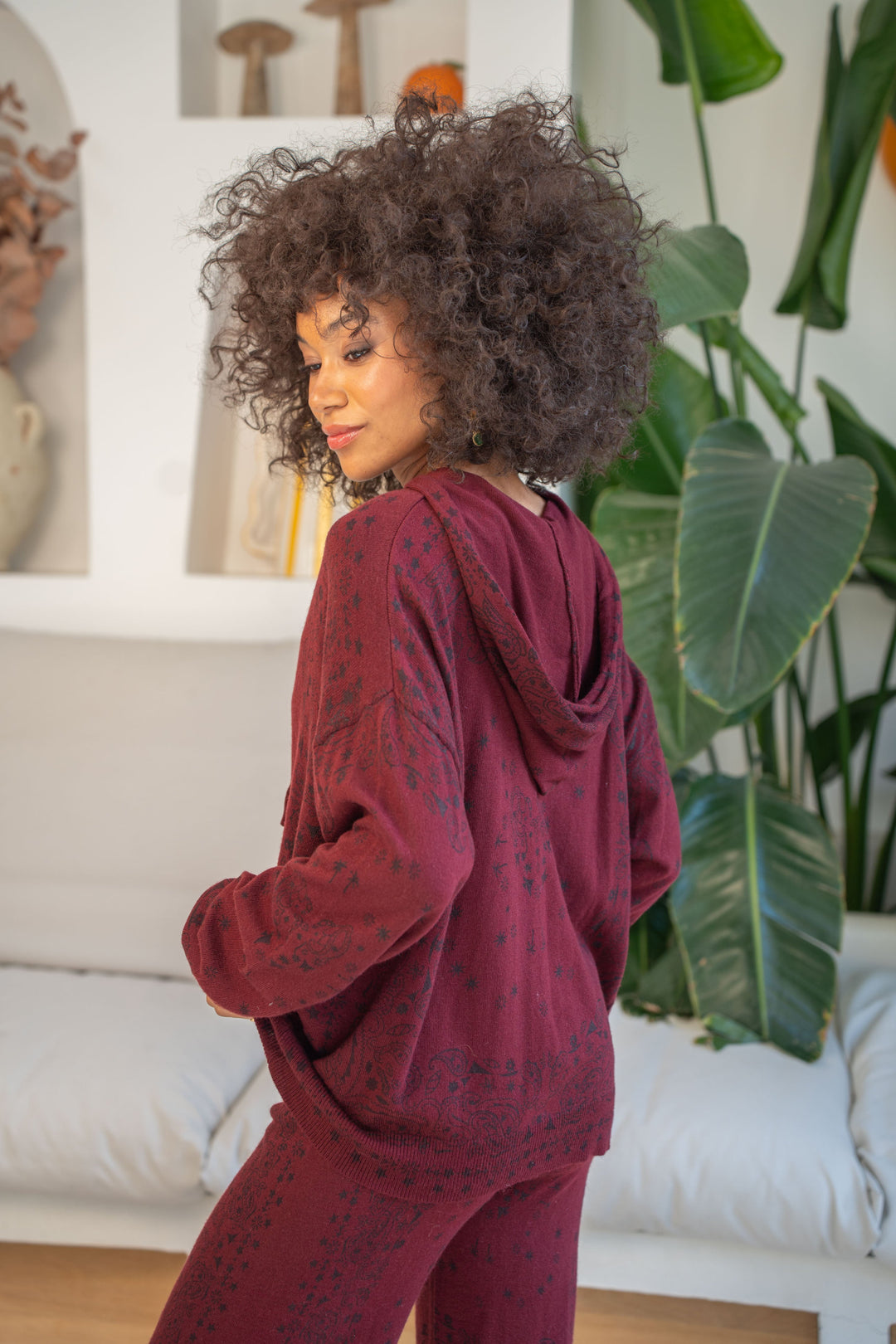 Sweat à capuche imprimé bandana Kimi Taille unique