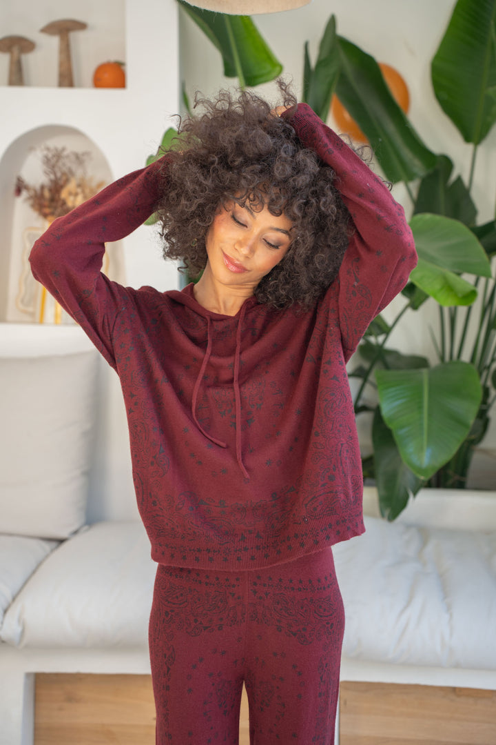 Sweat à capuche imprimé bandana Kimi Taille unique