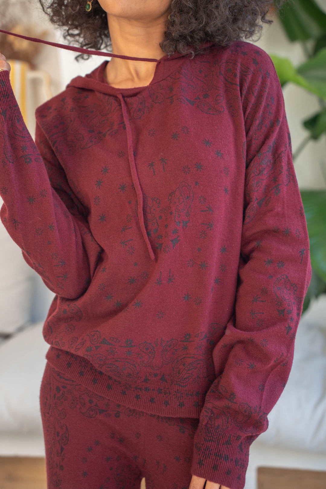 Sweat à capuche imprimé bandana Kimi Taille unique