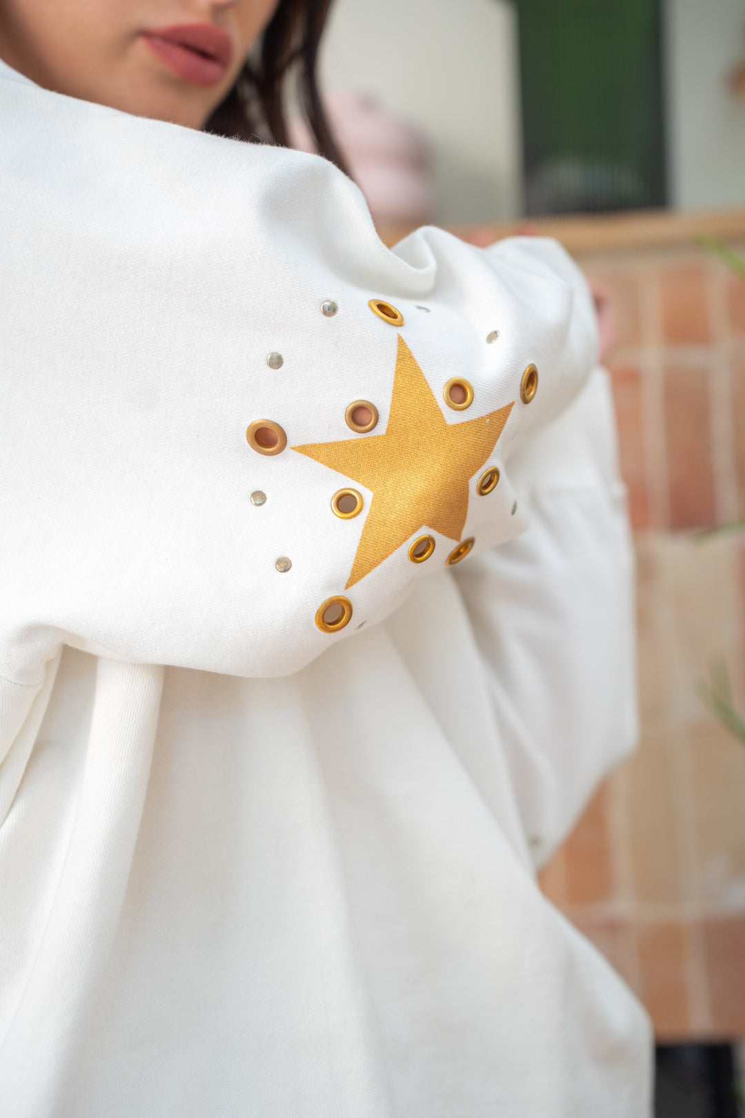 Sweat Coton Spark Taille unique / Ecru Sweatshirt