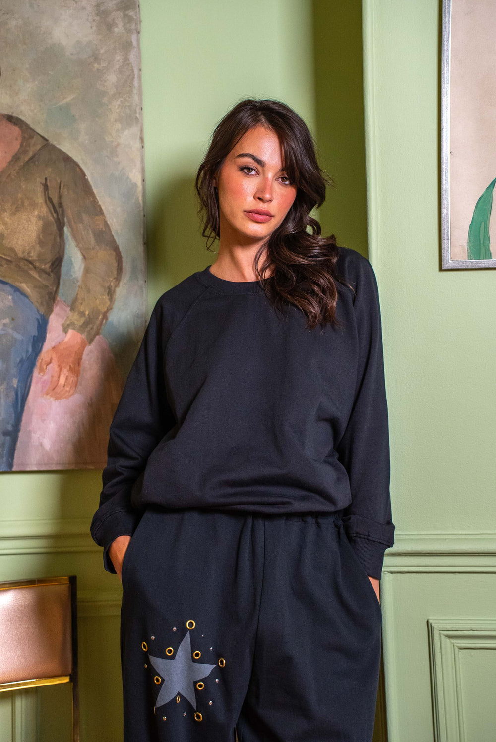 Sweat Coton Spark Taille unique / Noir Sweatshirt