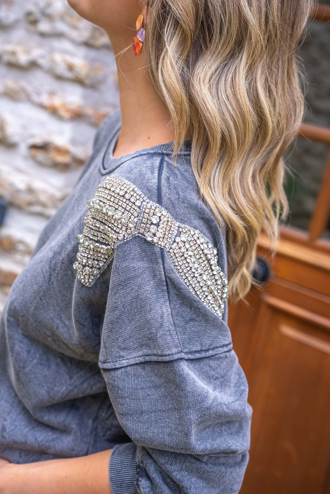 Sweat perlé en forme de nœud Muxe Taille unique / Gris