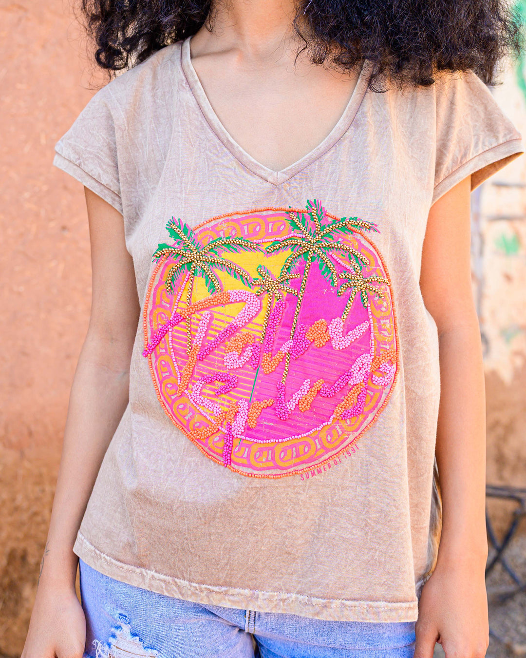 T-shirt fluide perlé Spring - Taille unique: 36 au 42