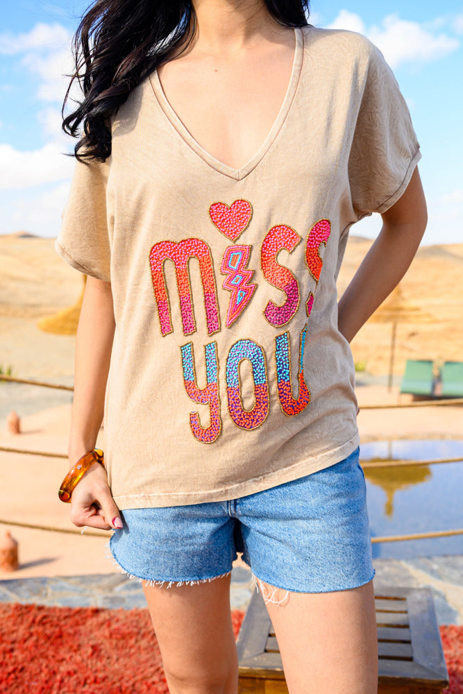 T-shirt fluide perlé Storm - Taille unique: 36 au 42