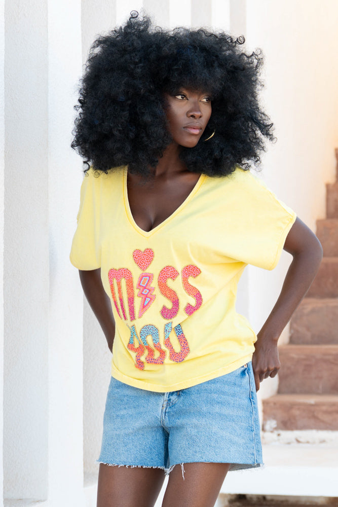 T-shirt fluide perlé Storm - Taille unique: 36 au 42