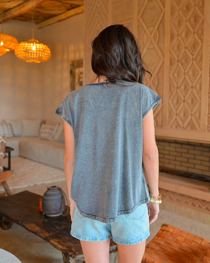 T-shirt fluide perlé Sumlov - Taille unique: 36 au 42