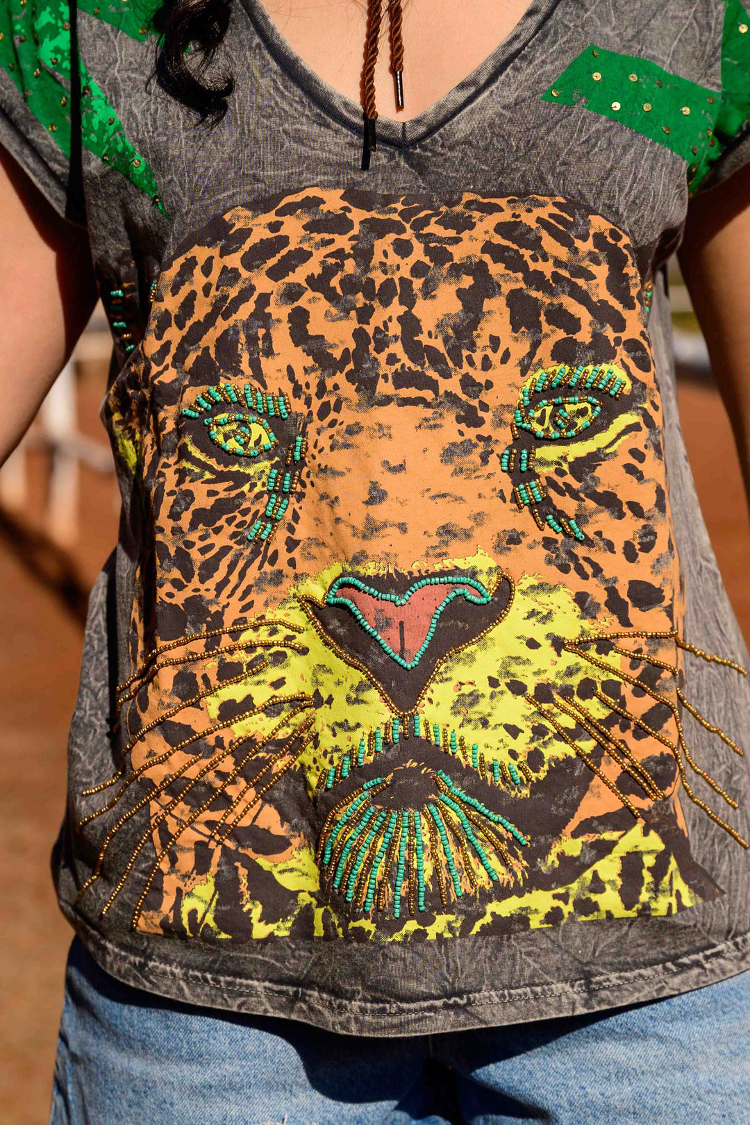 T-shirt fluide Tiger - Taille unique: 36 au 44 / Gris