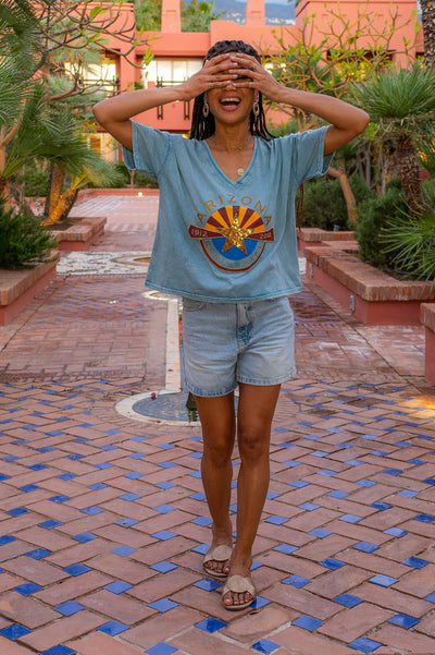 T-shirt manches courtes Arizona - Taille unique / Bleu