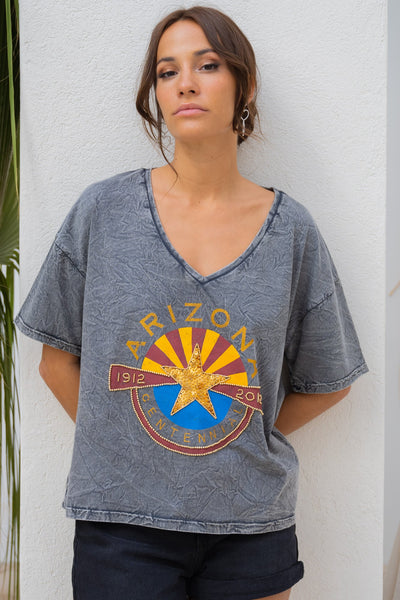 T-shirt manches courtes Arizona - Taille unique / Gris foncé