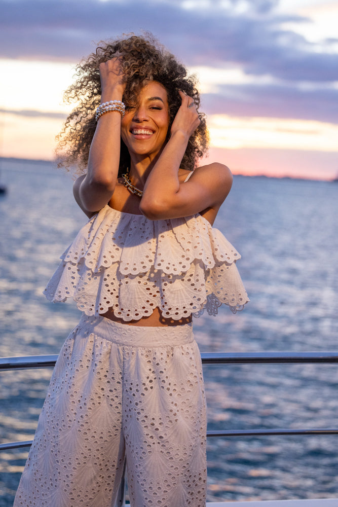 Top broderie anglaise à volants Emma - Tops / Blouses