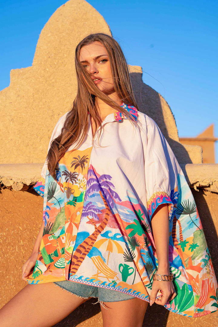 Tunique en Coton SIMI - Taille unique / 289 / Ecru - Tops