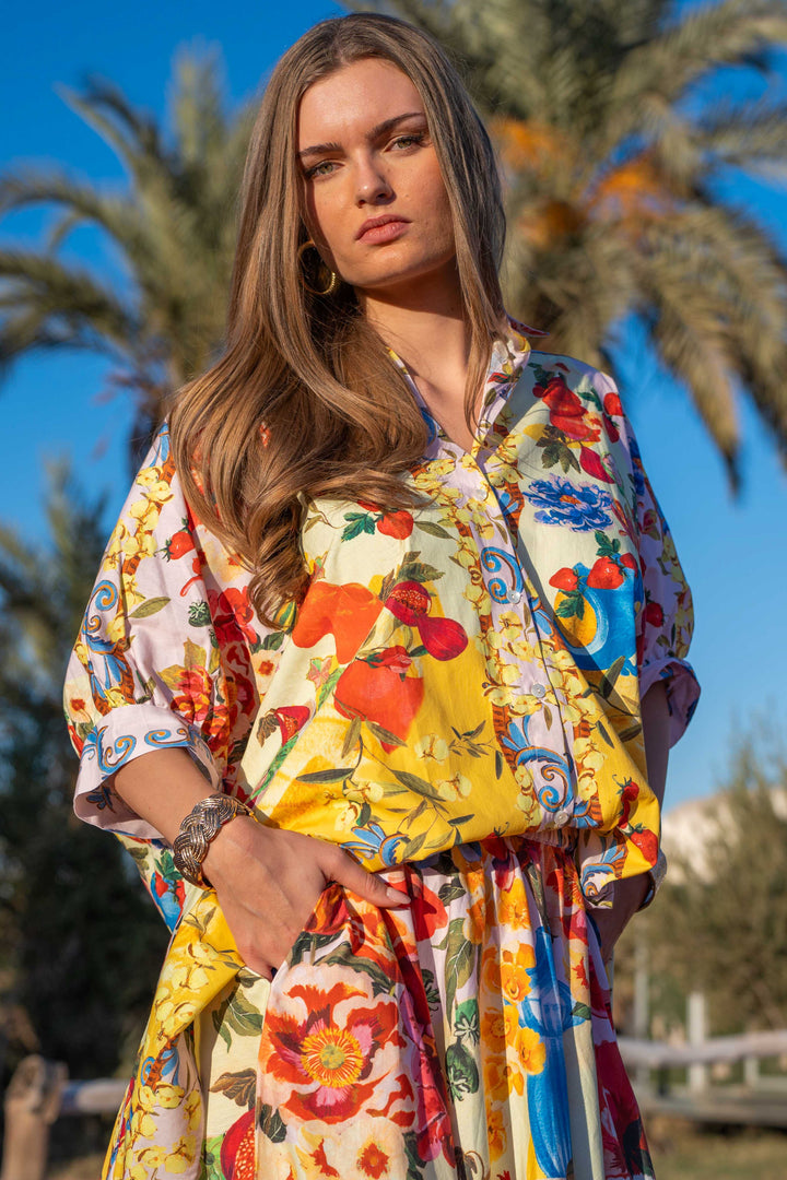 Tunique en Coton SIMI - Taille unique / 290 / Jaune - Tops