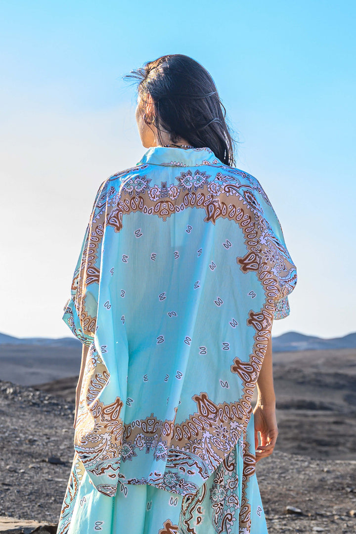 Tunique en Coton SIMI - Taille unique / 291 / Aqua - Tops