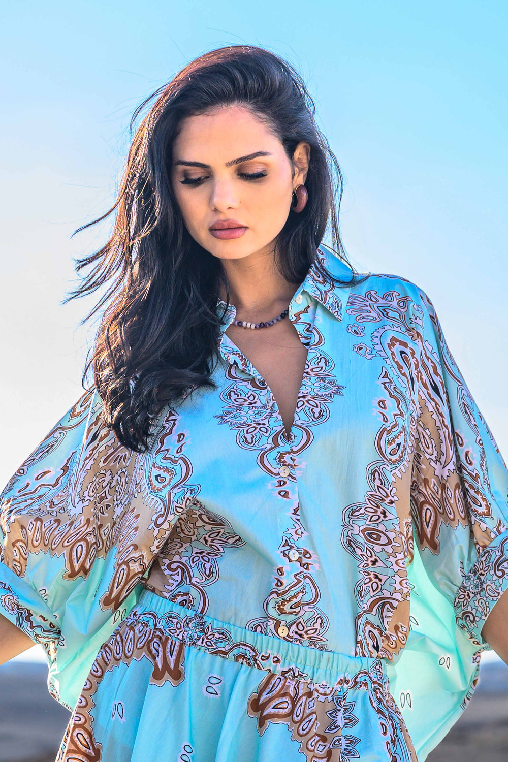 Tunique en Coton SIMI - Taille unique / 291 / Aqua - Tops