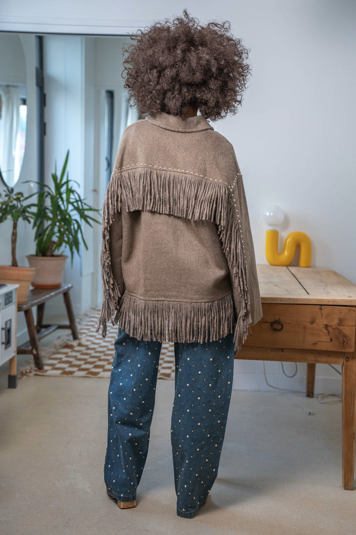 Veste 100% laine à franges Santiago - Manteaux et vestes