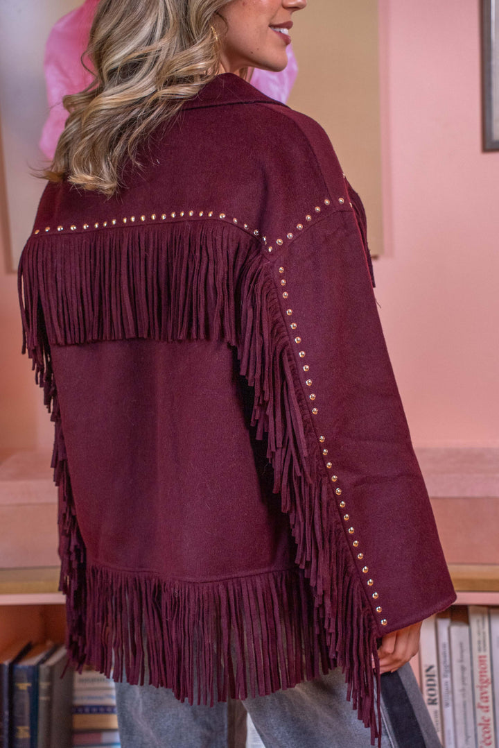 Veste à franges cloutée Santiago - Manteaux et vestes