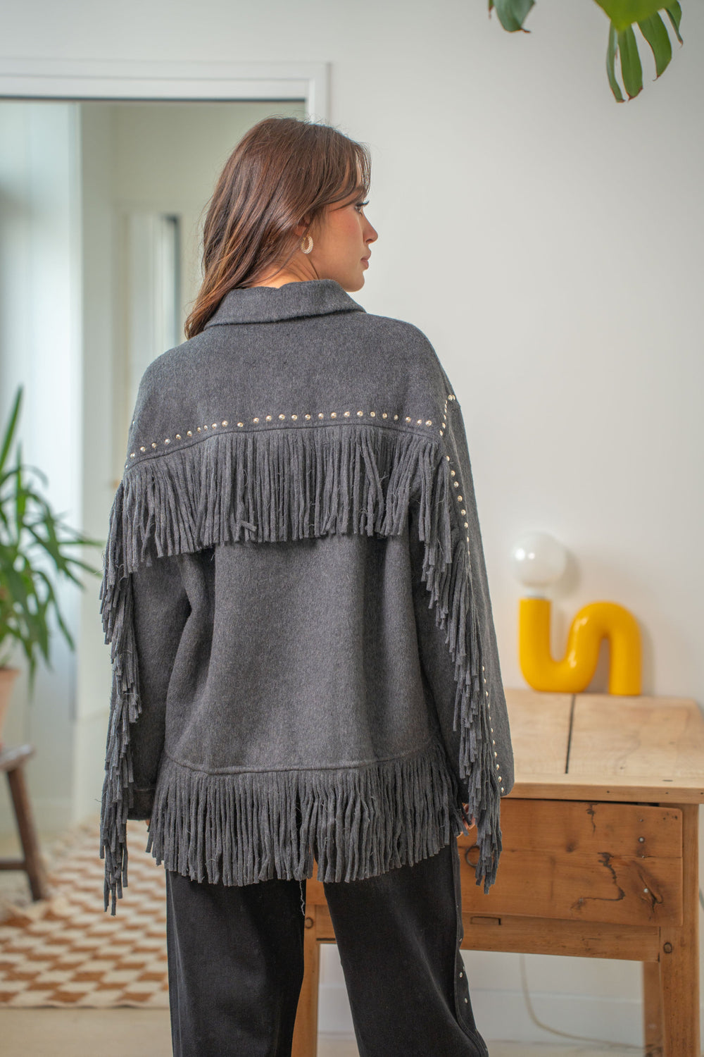 Veste à franges cloutée Santiago - Manteaux et vestes